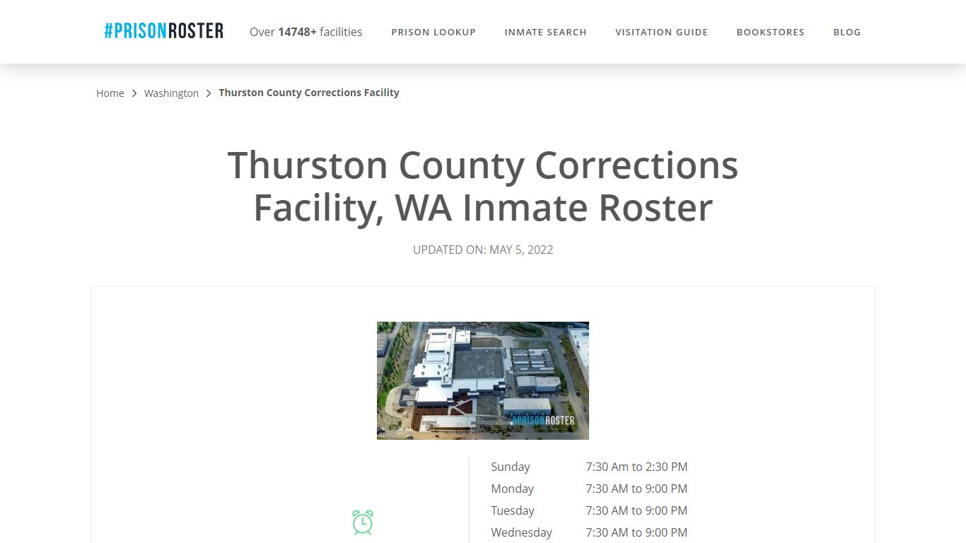 Thurston County Corrections Facility, WA Inmate Roster