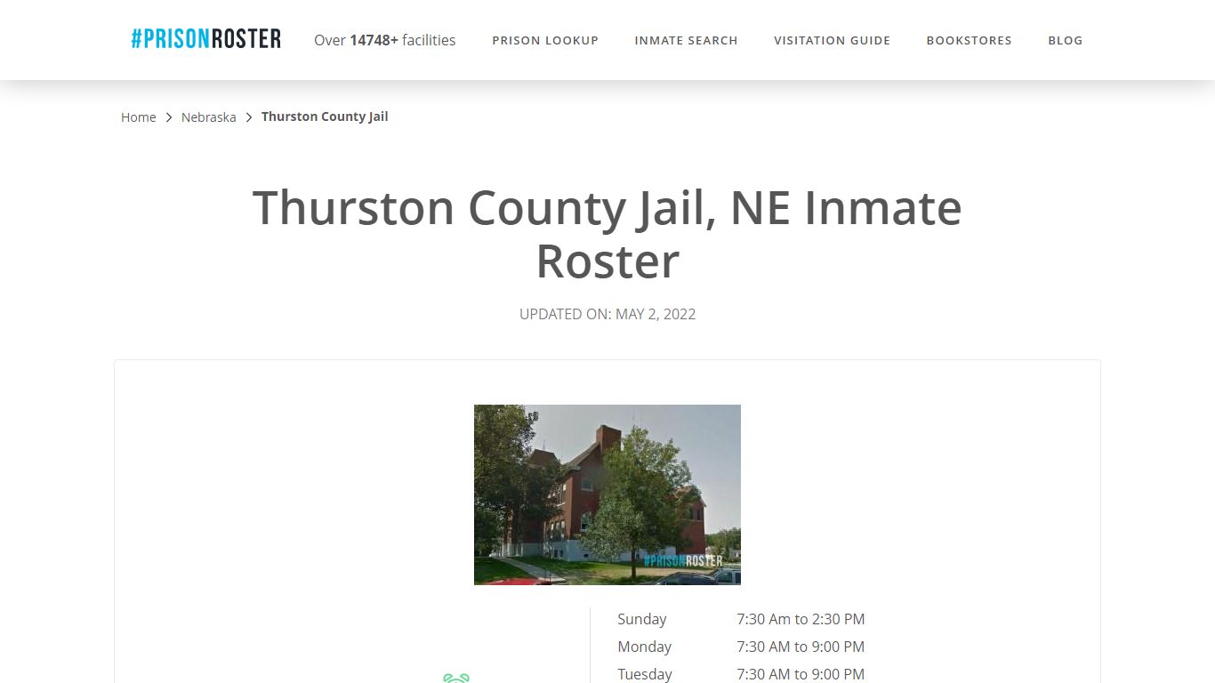 Thurston County Jail, NE Inmate Roster